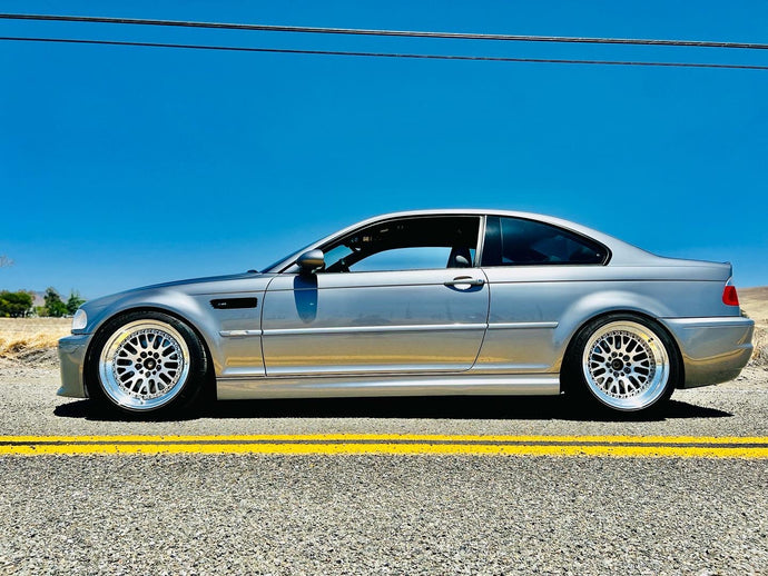 Our 2005 Silver Gray BMW E46 M3 with 18" CCW Classic Wheels