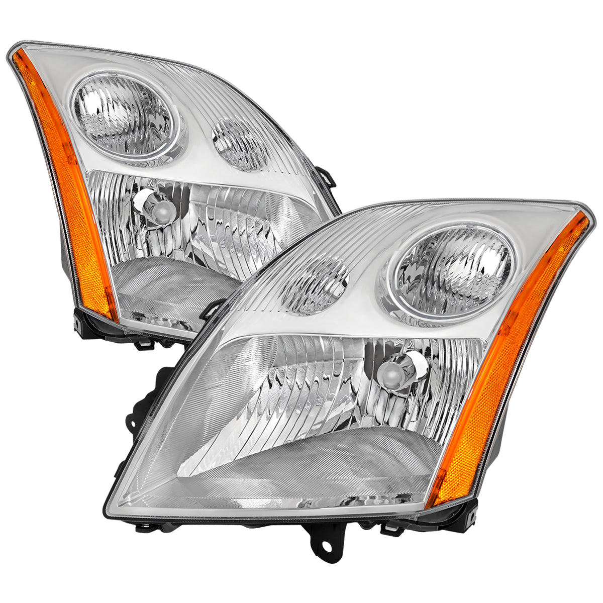 Spec-D OEM Replacement Headlights Nissan Sentra 2.0 (07-09) Black w/ C