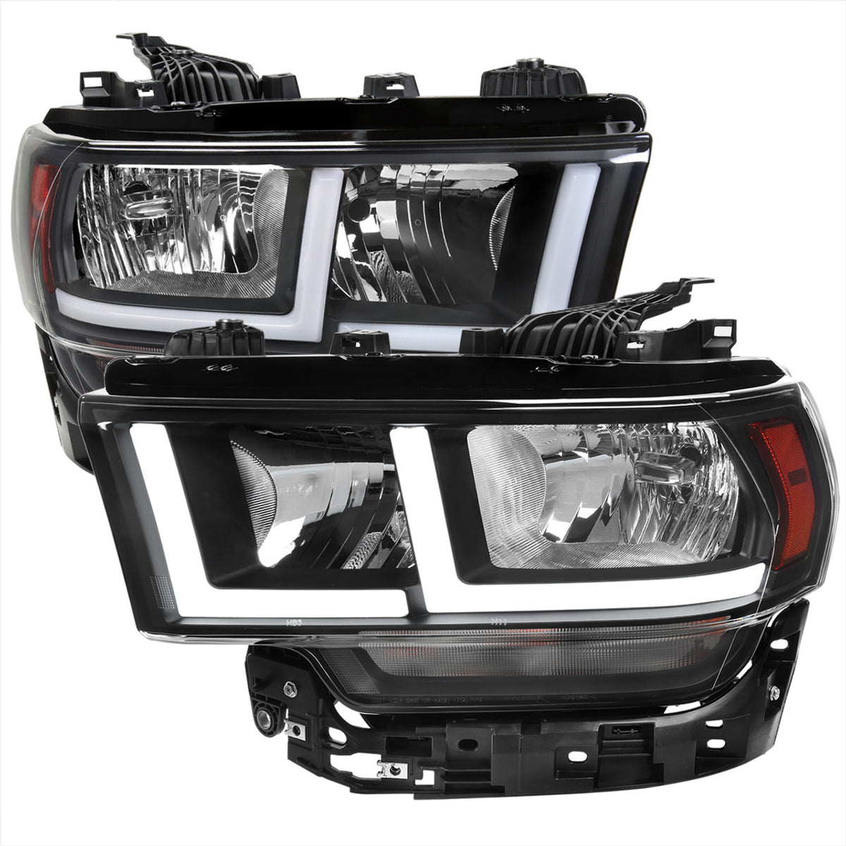 Coolstuffguru Compatible with Dodge Ram Ws St Lt 1500 2500 3500 Headlights Black