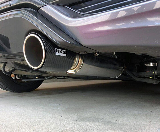 HKS Exhaust Honda Fit Sport (14-20) Hi Power Catback w/ Carbon Tip - 3