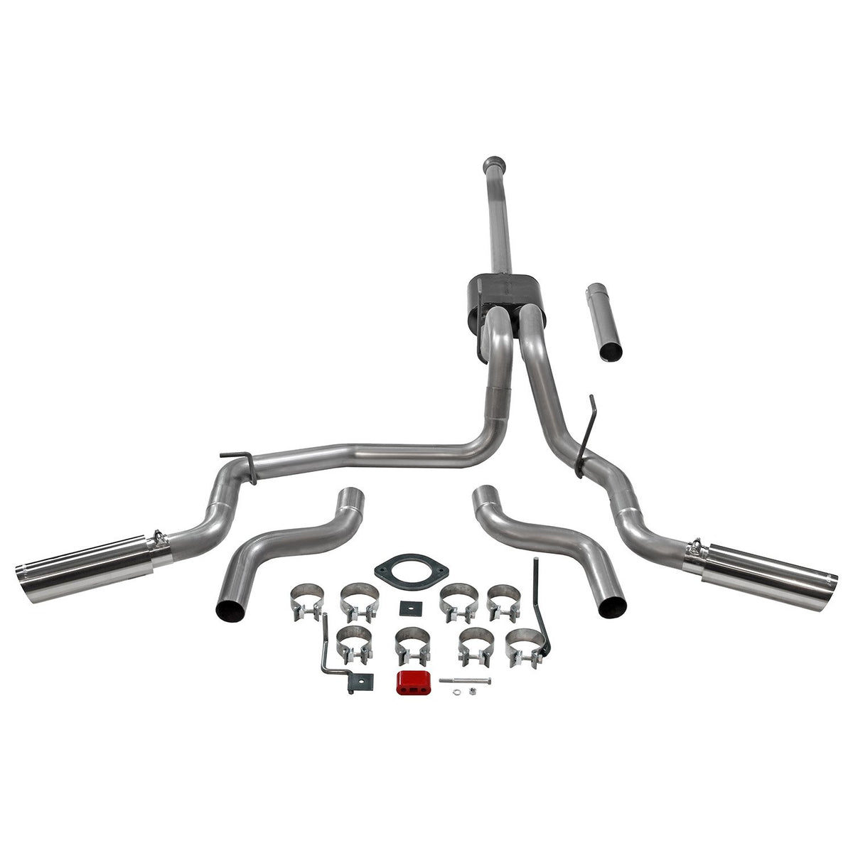 Flowmaster 817756 15-18 F-150 2.7/3.5L ECOBOOST 2/4WD CAT-BACK MANDREL BENT 4IN 409S SS main image 1