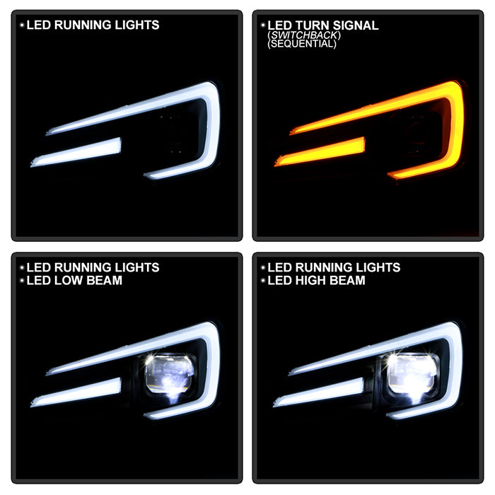 Spyder LED Headlights Subaru WRX (15-20) APEX Sequential Switch Back D
