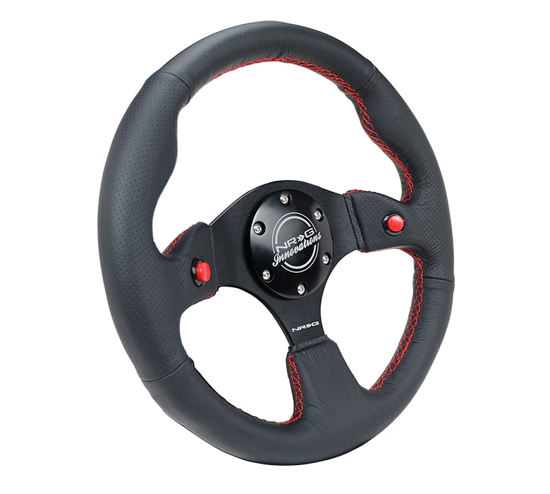 NRG 320mm Pilota Leather Black IN Steering Wheel W/ 170H Hub Gen2 - Foto 12