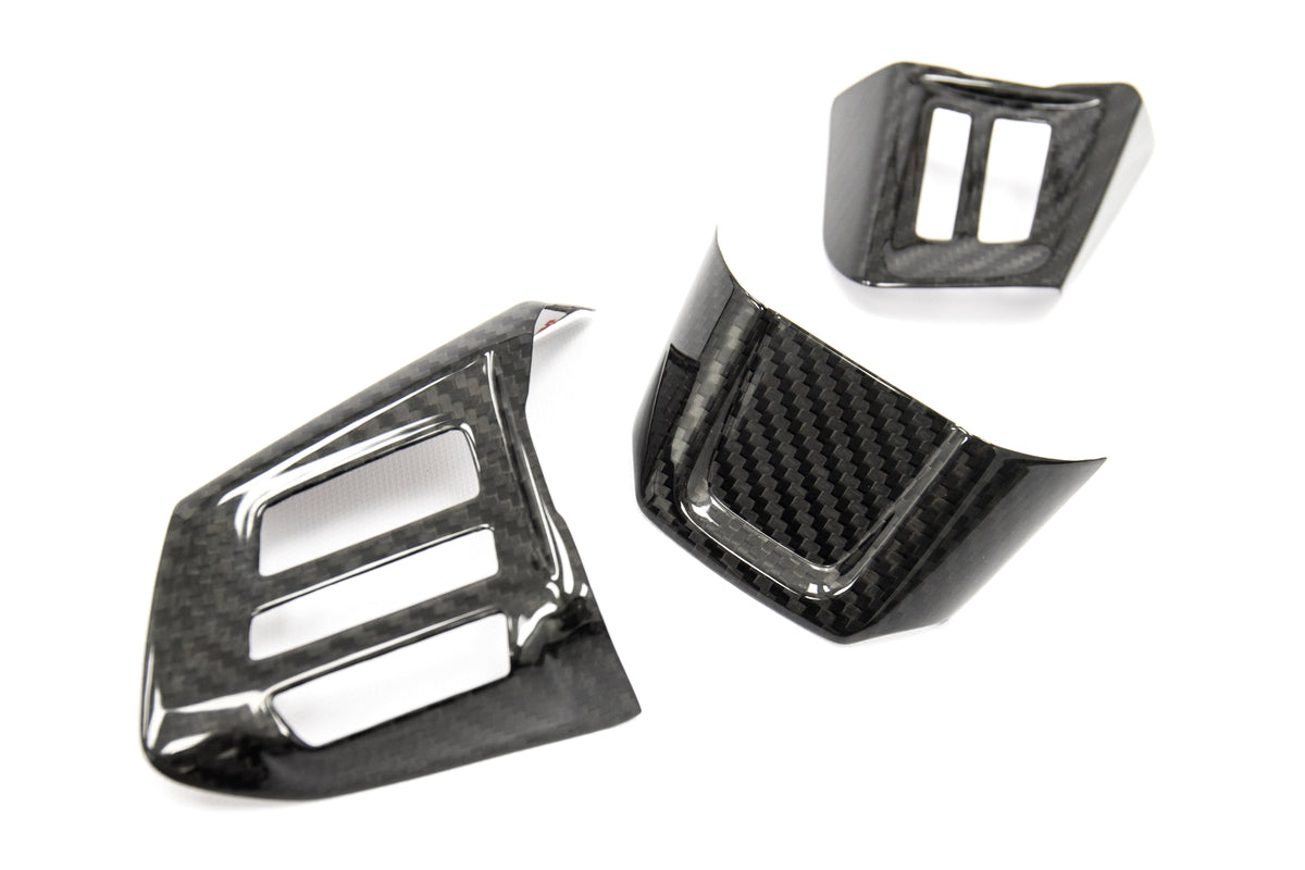 OLM Steering Wheel Covers Subaru WRX / WRX STI (2015) Sline Dry Carbo