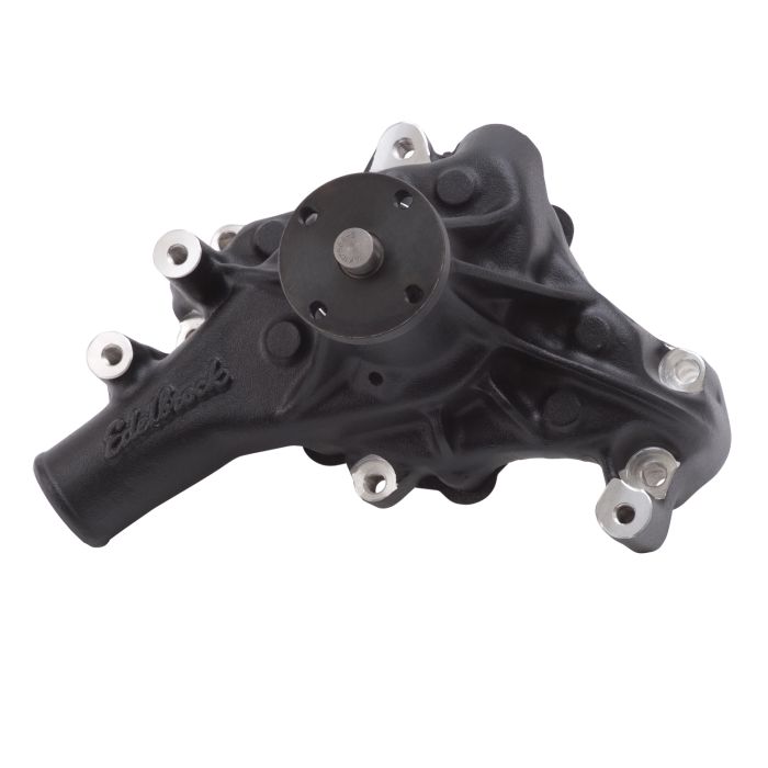 Edelbrock Water Pump Small Block Chevy Long Black Finish 88113 Redline360