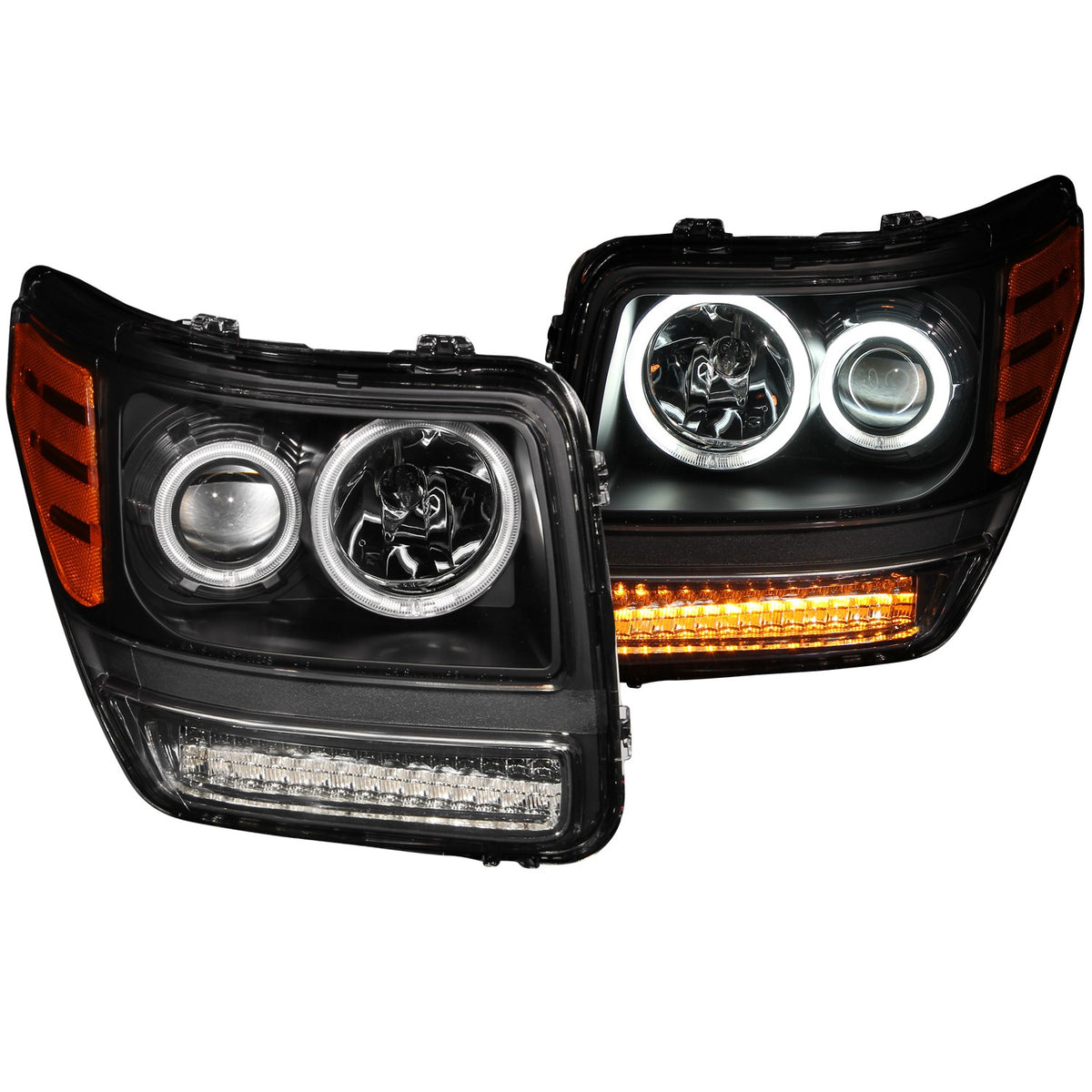 Anzo Projector Headlights Dodge Nitro (07-12) w/ SMD LED Halo