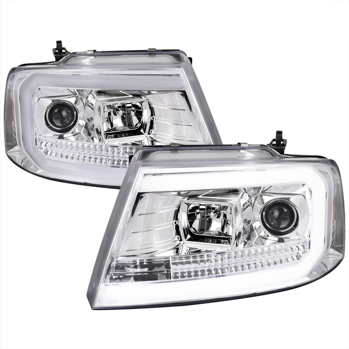 PC*2 Chrome LED DRL Headlights For 2004-2008 Ford F150 2005-2008 - Foto 11