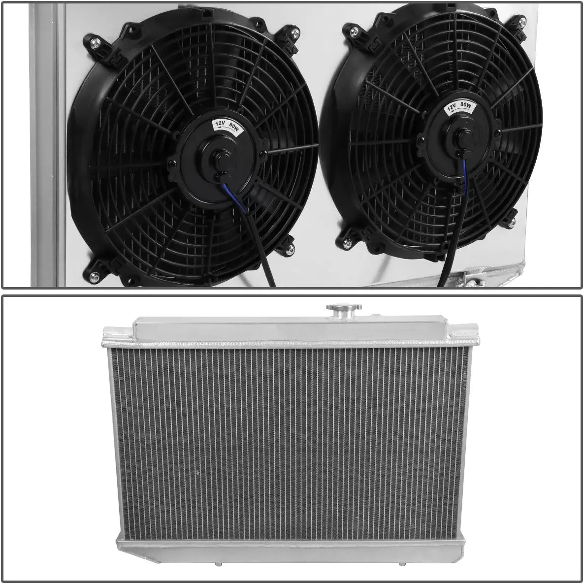 DNA Radiator Toyota Supra (86-92) [w/ 12V Fan Shroud] 3 Row Aluminum P –  Redline360