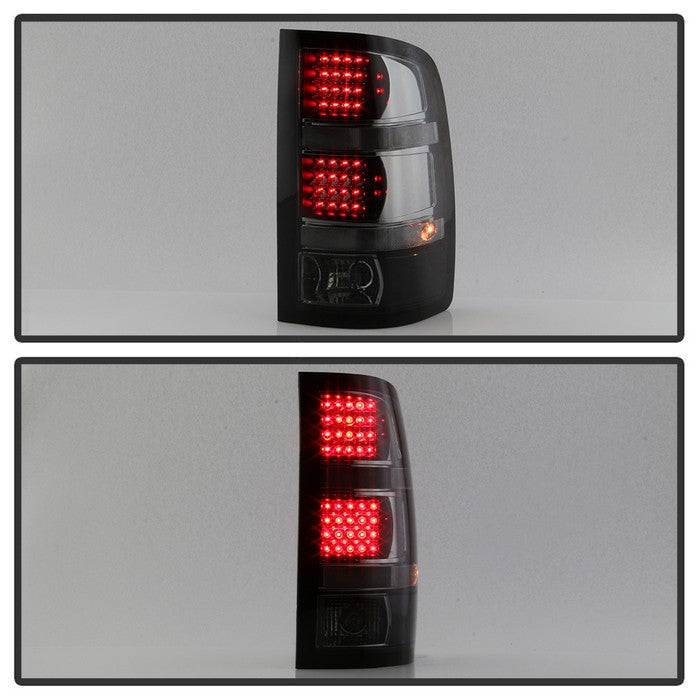 LED Tail Light Assembly For GMC Sierra 1500 (2007-2013) & 2500 HD / 3500 HD (2007-2014) – Clear Lens, Chrome Housing, DOT-Certified, Pair