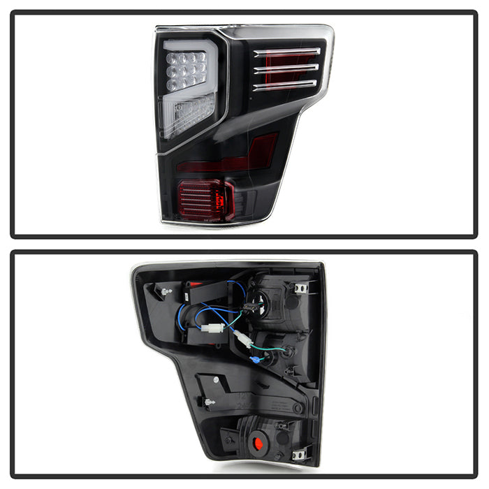 Xtune Tail Lights Nissan Titan (1620) [w/ Light Bar LED] Black / Blac
