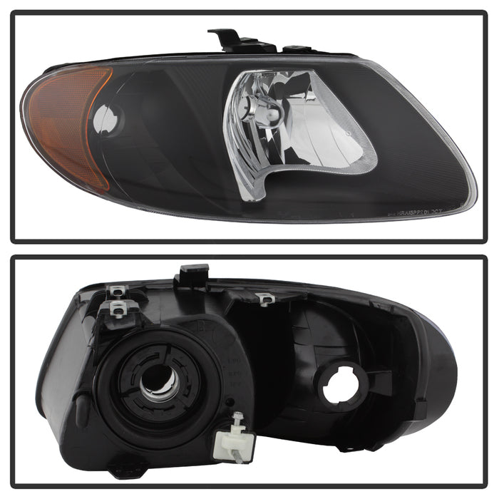 Xtune Headlights Chrysler Town & Country (01-07) [Halogen] Black or Chrome  w/ Amber Signal Light