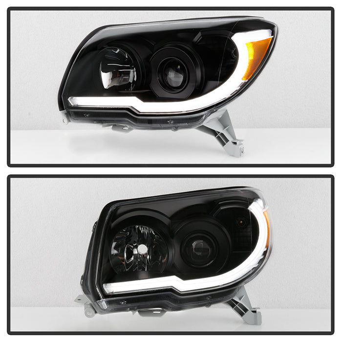 Xtune Projector Headlights Toyota 4Runner (06-09) [DRL LED Light Bar -  Halogen Model] Black or Chrome w/ Amber Turn Signal