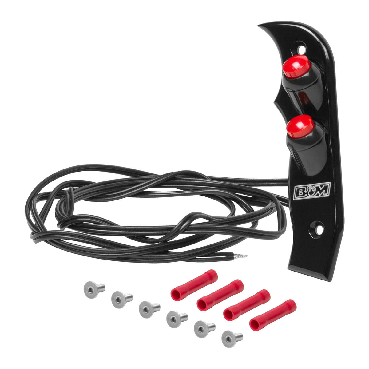 B&M Magnum Grip Side Plate w/ Two 12V Button - 81164