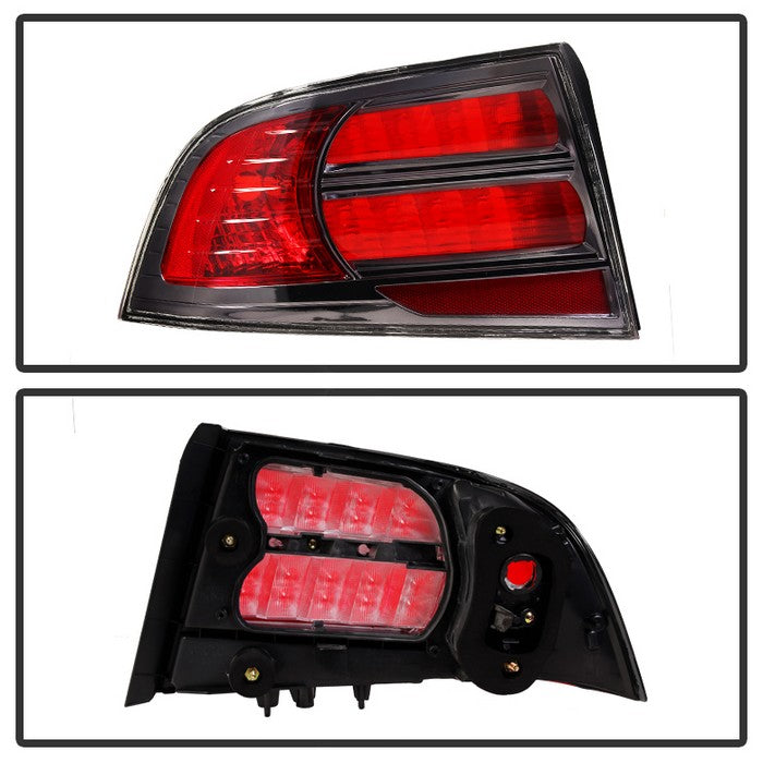 Xtune Tail Lights Acura TL Type S (2007-2008) [OEM Style] Red Smoke