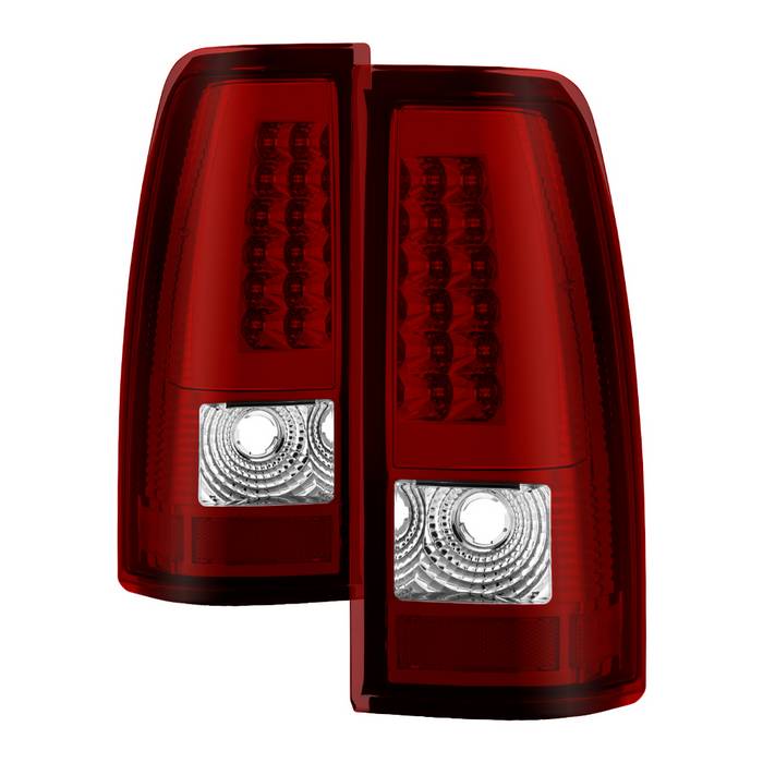 Xtune Chevy Silverado 1500/2500/3500 1999-2002 LED Tail Lights Red Clear main image 0