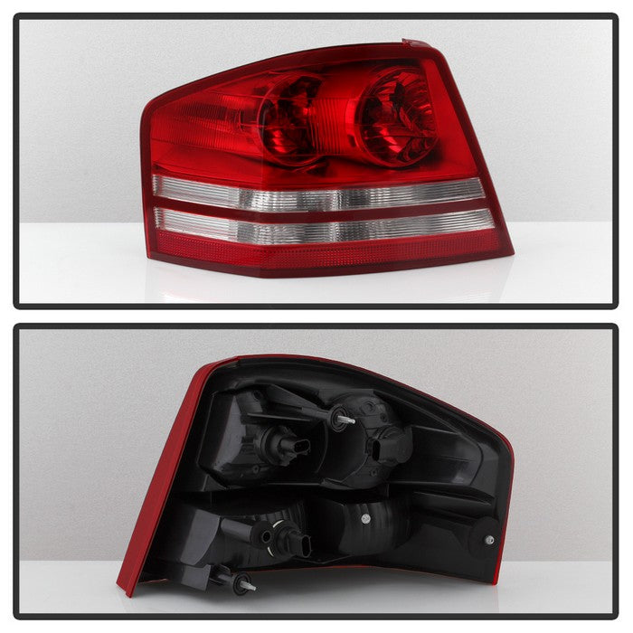 Xtune Tail Lights Dodge Avenger (2008-2010) [OEM Style] Dark Red