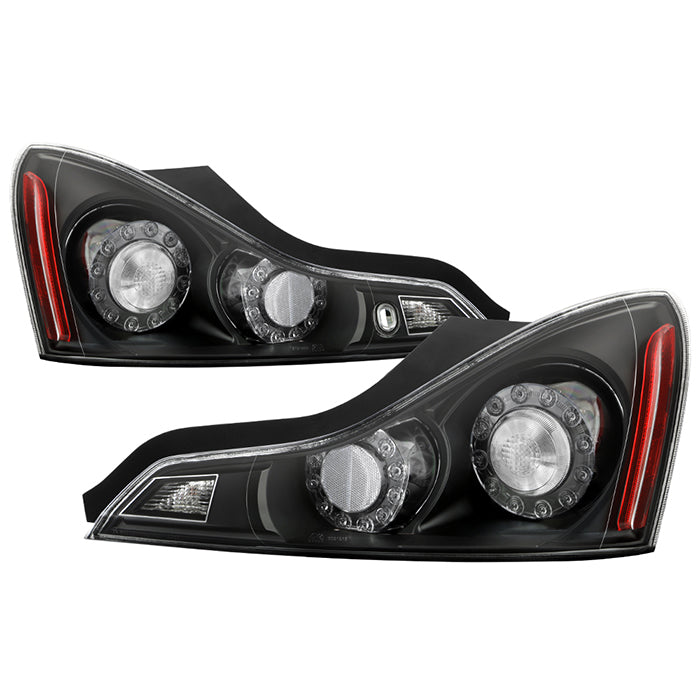 Xtune LED Tail Lights Infiniti G37 Coupe (0813) OEM Style w/ Black Ho