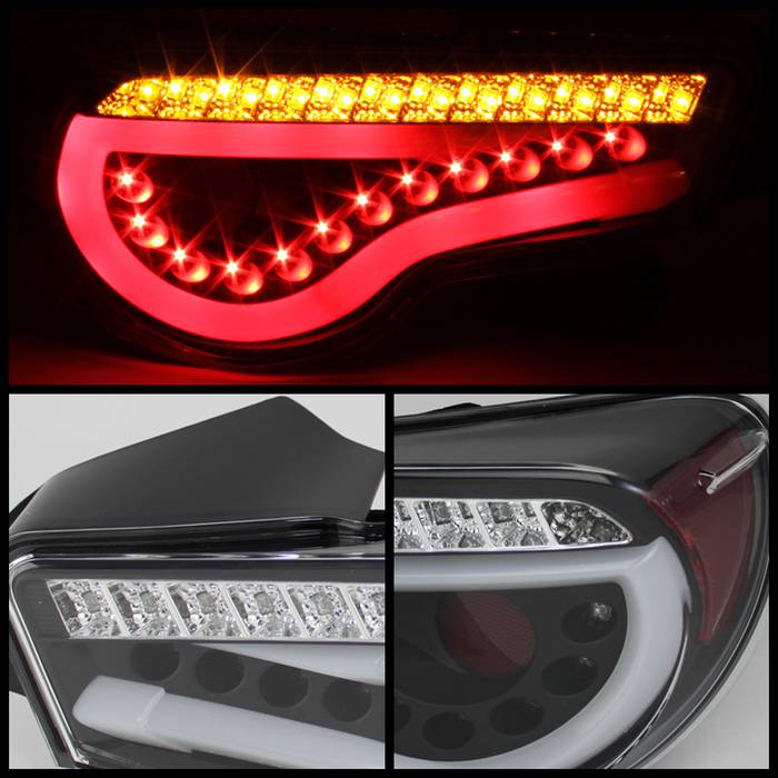 Spyder LED Tail Lights Scion FRS (1216) Subaru BRZ (1218) Black w/ S Redline360