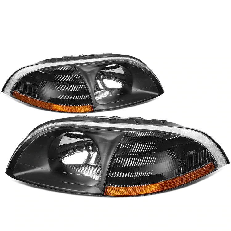 DNA OEM Style Headlights Ford Windstar (99-03) w/ Amber Corner Light -  Black or Chrome