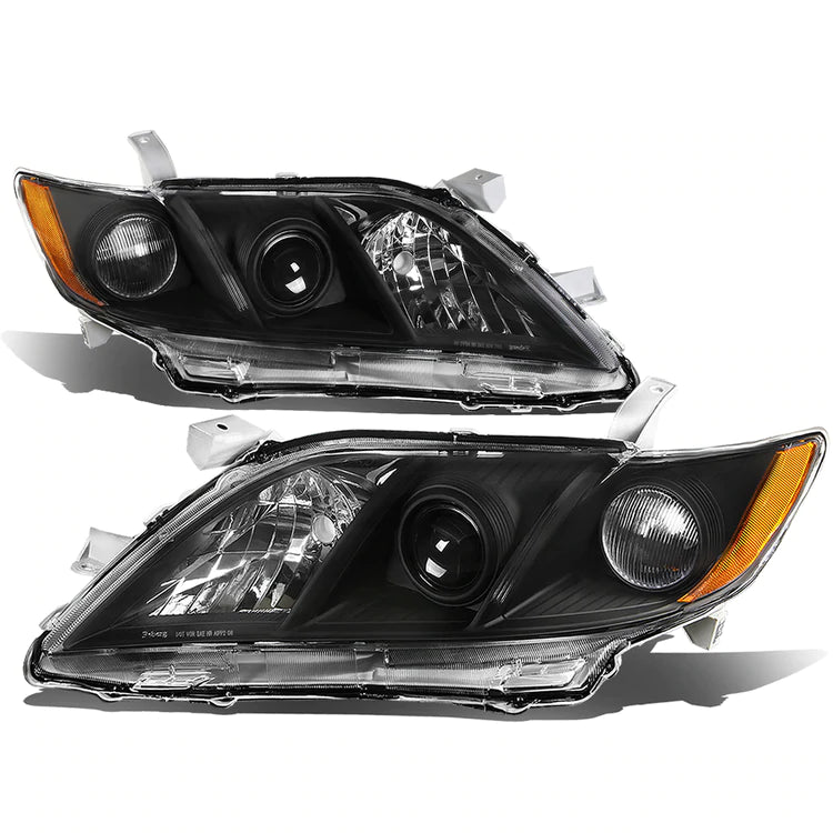 DNA Projector Headlights Toyota Camry CE LE SE XLE (07-09) w/ Amber Corner  - Black or Chrome Housing