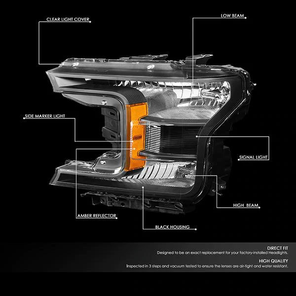 DNA OEM Style Headlights Ford F150 (18-20) w/ Amber Corner Light