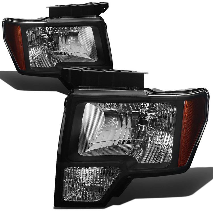 DNA OEM Style Headlights Ford F150 (09-14) w/ Amber Corner Light - Black or  Chrome Housing