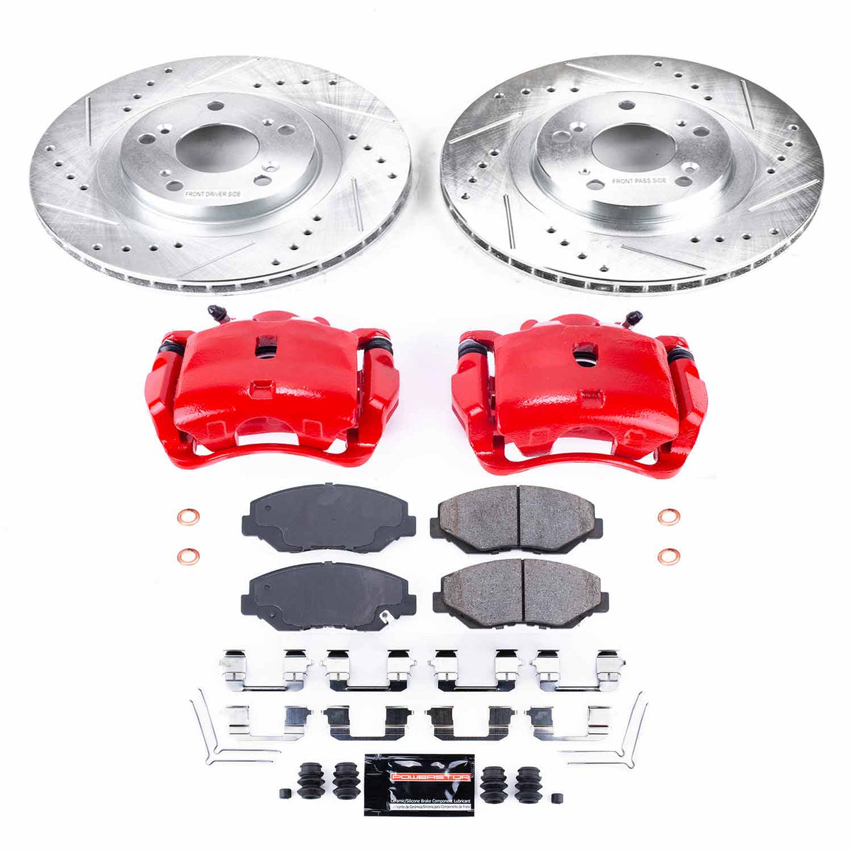 PowerStop Rear Z23 Evolution Sport Brake Kit w/ Calipers | Honda Odyssey (2002–2004) (KC5502) main image 1