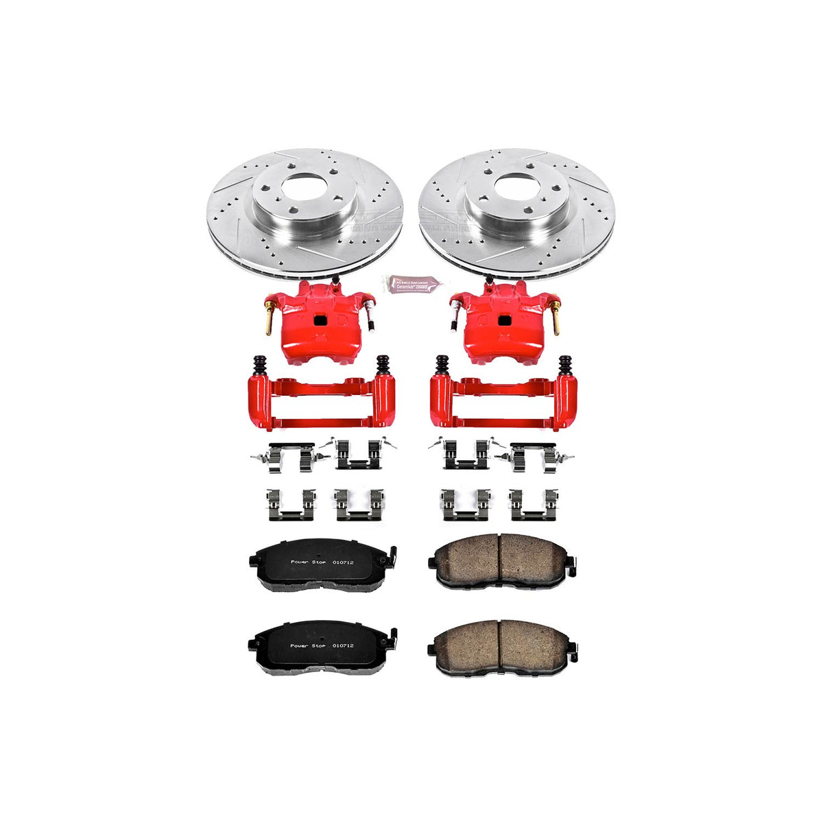 PowerStop Autospecialty Brake Kit w/ Calipers | Infiniti G35/Nissan 350Z (KCOE104) (SPF104-12K) main image 0
