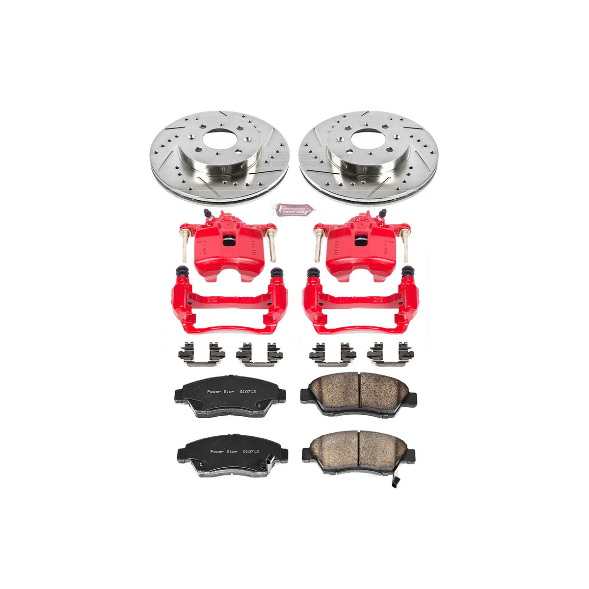 PowerStop Front & Rear Z23 Evolution Sport Brake Kit | Honda Civic Del Sol (94-97) (K695) main image 1