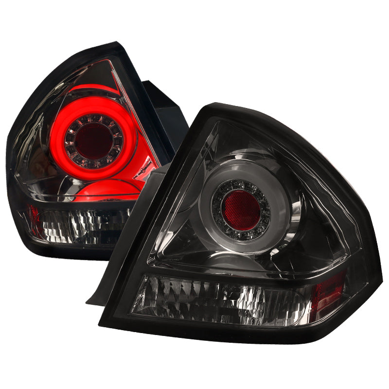 Spec-D LED Tail Lights Chevy Impala (2006-2016) Halo Smoke, Red or