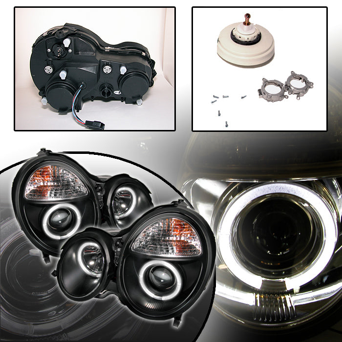 Spyder Projector Headlights Mercedes Benz E-Class (2000-2002) with LED