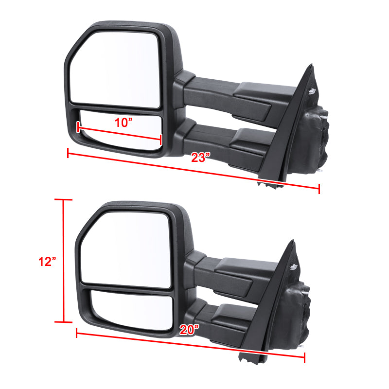 61185-86F - Fit System 09-12 Ford F150, extendable towing Mirror, w 61185-86F - Fit System 09-12 Ford F150, extendable towing Mirror, w