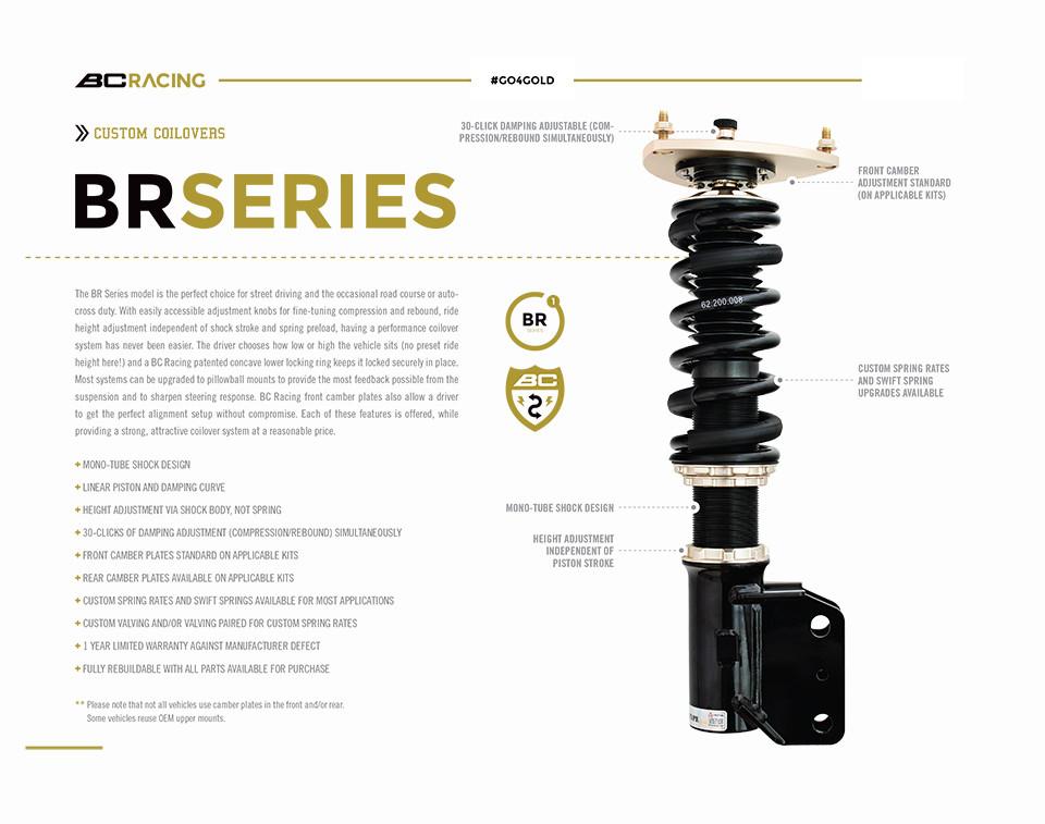BC Racing Coilovers Mini Cooper F56 (14-19) Includes 4mm Wheel Spacer