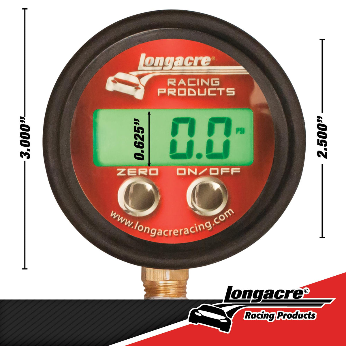 Longacre Pro Digital Tire Pressure Gauge (60 PSI) 5253000 Redline360