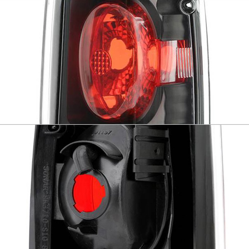Spyder Euro Style Tail Lights Chevy S10/S10 Blazer (82-93) Black / Chrome /  Smoke