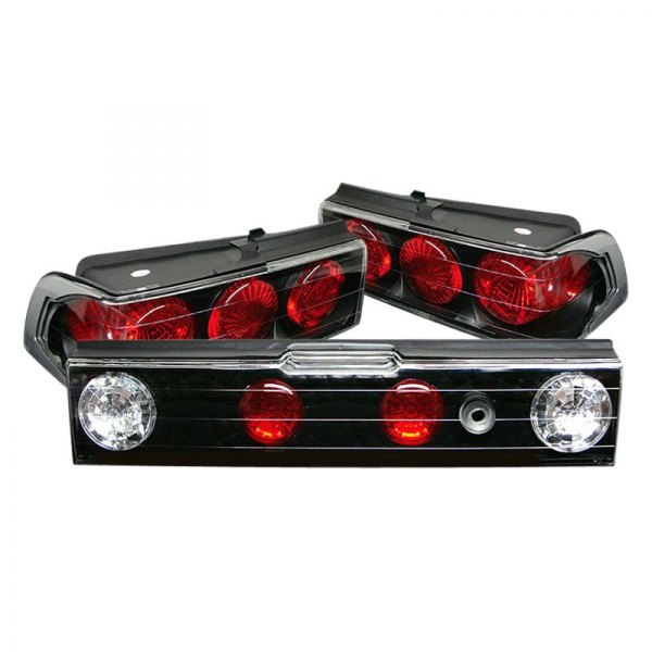 Spyder Euro Style Tail Lights Honda CRX (19881991) Black Redline360