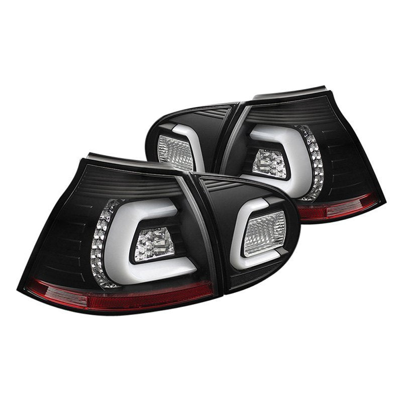 Spyder LED Tail Lights VW Golf MK5 (06-09) [LED Turn Signal] Black