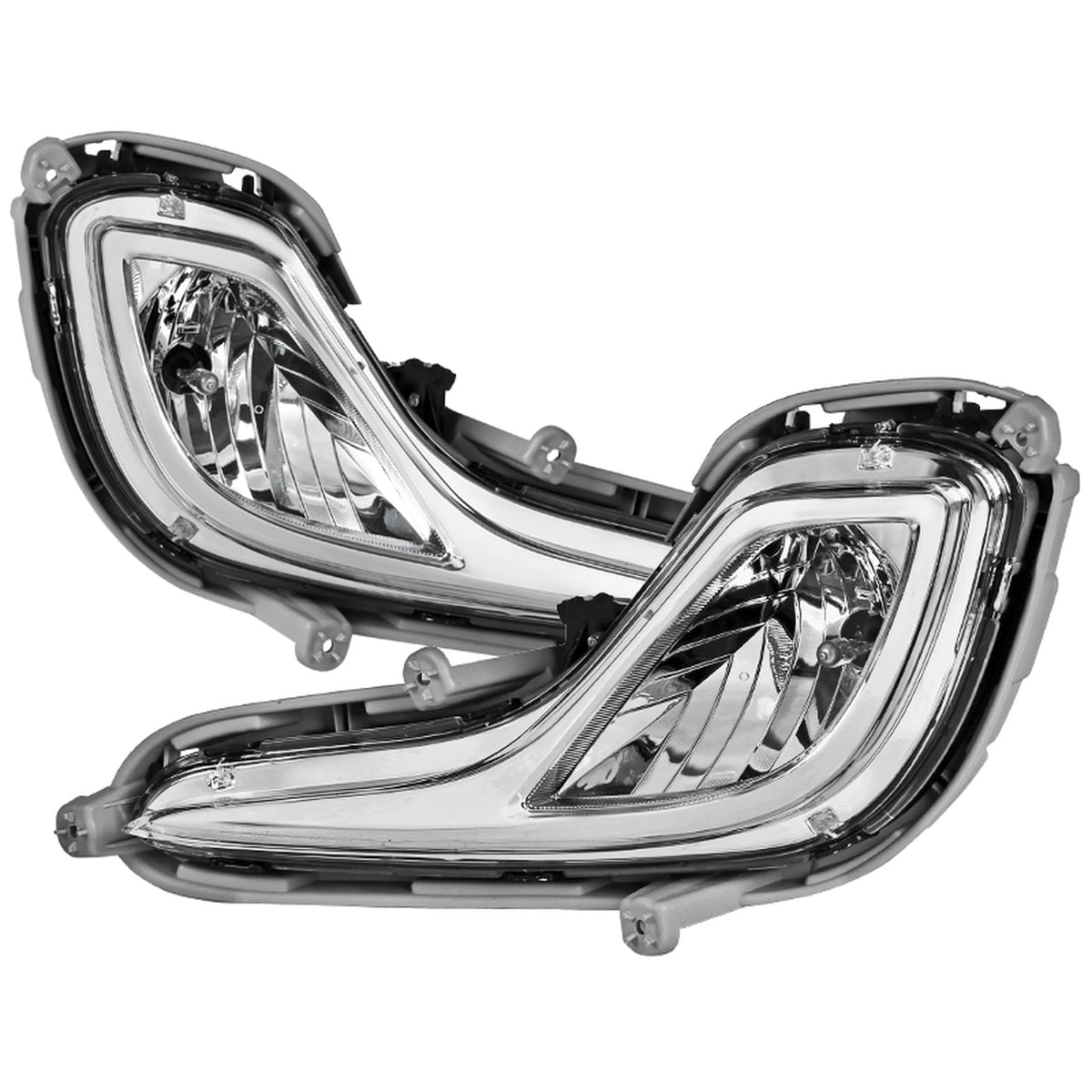 SpecD OEM Fog Lights Hyundai Accent (20122017) Chrome Housing Clea