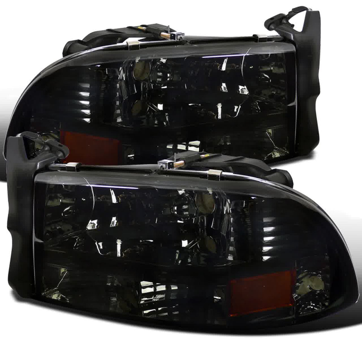 thumbnail image 2 of Halogen Headlights Set For 1998-2004 Dodge Dakota & 1998-2003 Durango – Pair 2 of 6