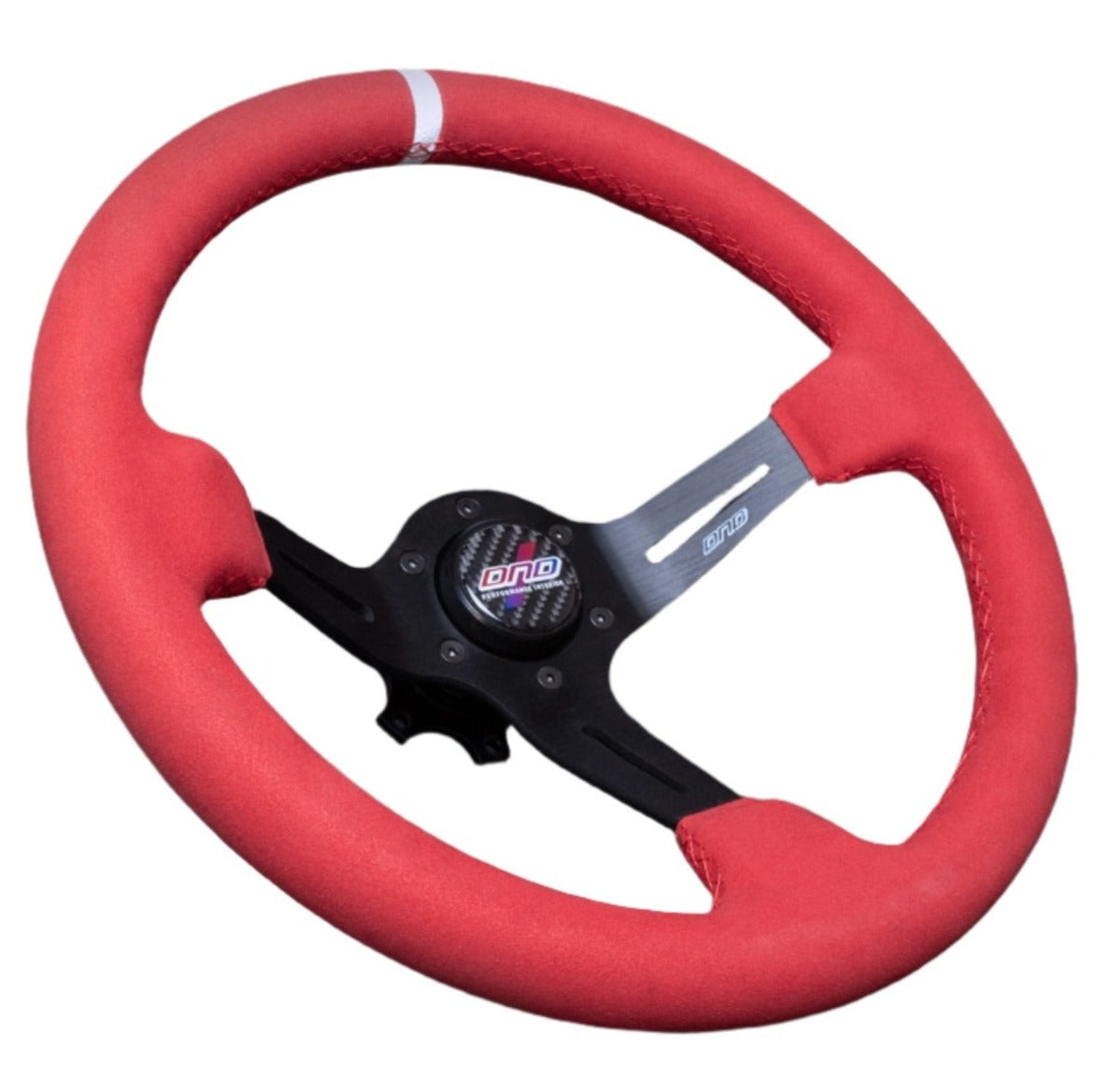 DND Full Color Alcantara Race Steering Wheel (75mm Deep, 350mm) 6 Bolt