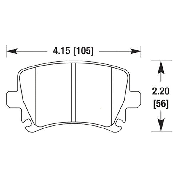 Hawk HPS Brake Pads Audi A3 / A3 Quattro (0609) Rear Set HB544F.628