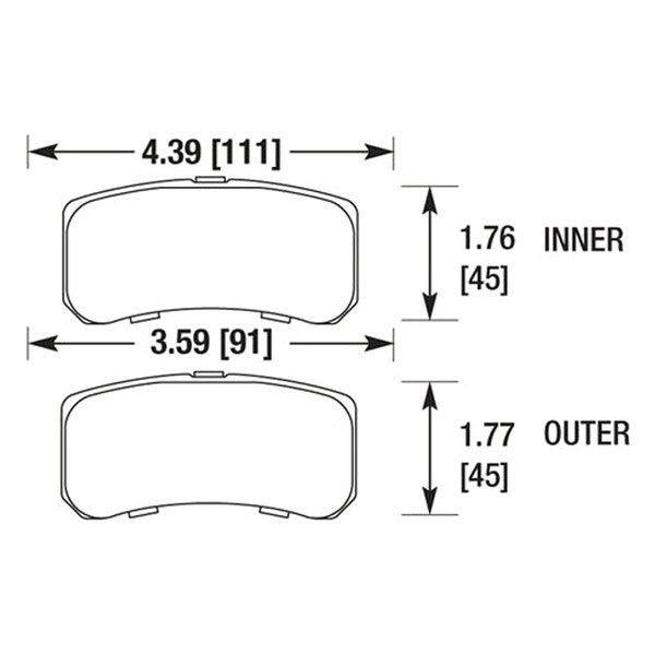 Hawk HPS Brake Pads Jeep Compass w/ Brake Code BR1/BRG (0717) Rear Se