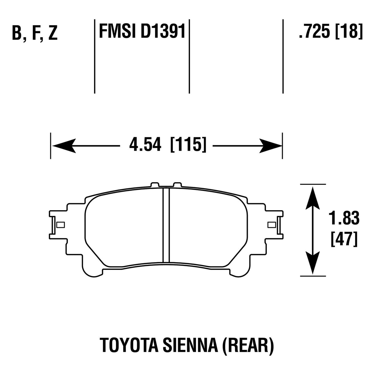 Hawk HPS Brake Pads Lexus RX350/RX450h 3.5L (1015) Rear Set HB799F.59
