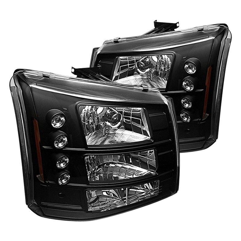 Spyder LED Crystal Headlights Chevy Silverado 1500HD (03-07) 2500HD (0 –  Redline360