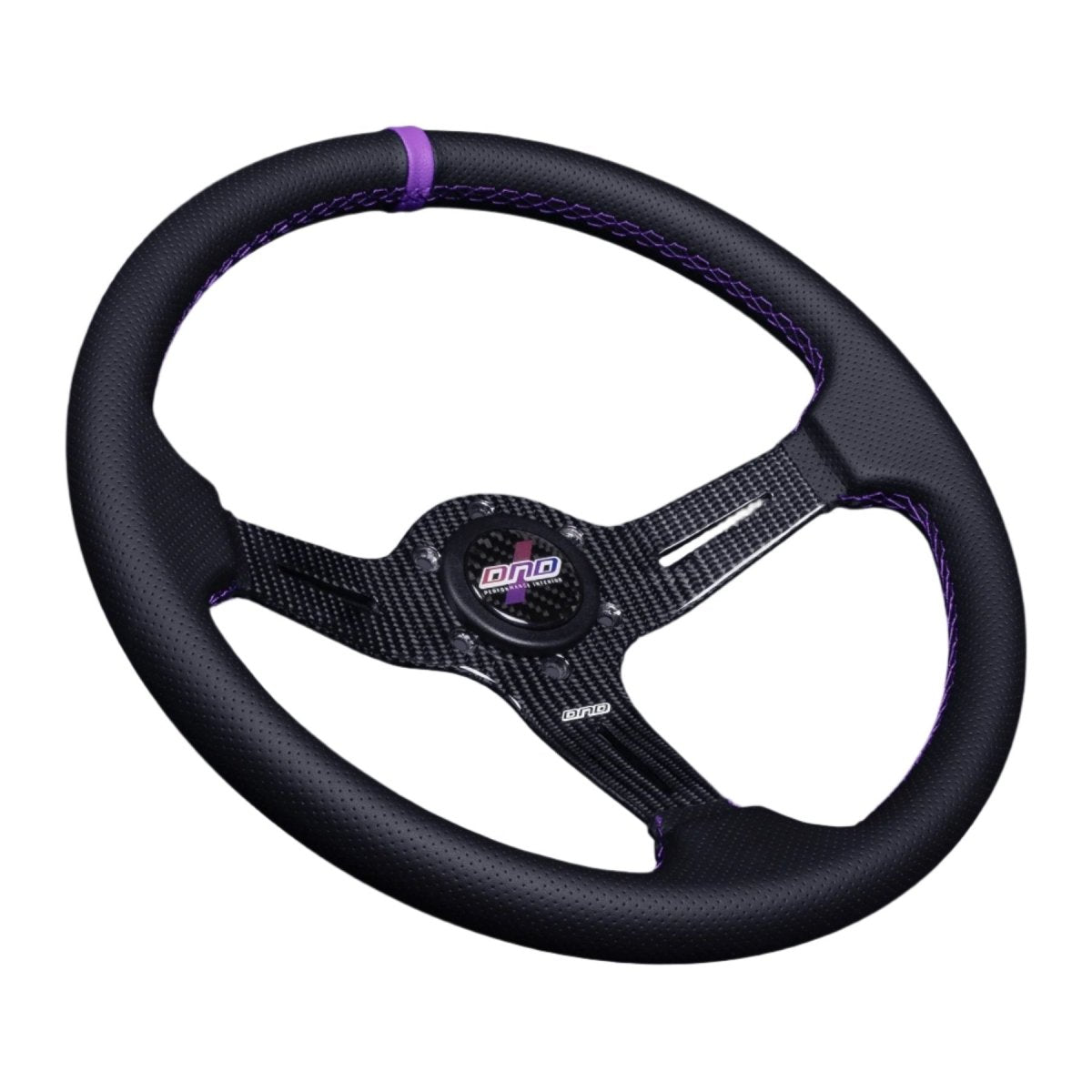 DND Carbon Fiber Race Steering Wheel (60mm Deep, 350mm) 6 Bolt - Gray