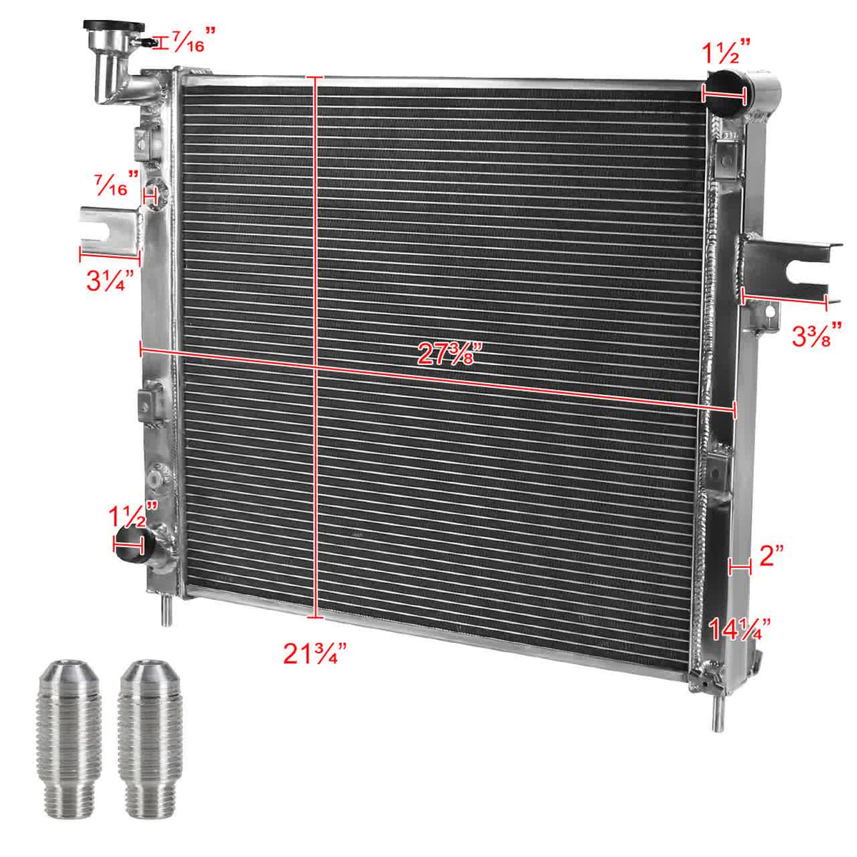 SpecD Aluminum Radiator Jeep Grand Cherokee 4.0L L6 (19992004) Dual Redline360