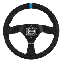 Load image into Gallery viewer, SPARCO Competition R 383 Steering Wheel (330mm) Black Suede w/ or w/o Logo - w/ Logo Alternate Image
