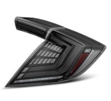 Load image into Gallery viewer, AlphaRex LED Tail lights Honda Civic (16-21) Hatchback Nova Series - Black/Clear - Jet Black/Clear Alternate Image
