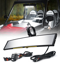 Load image into Gallery viewer, Xprite 17.5&quot; UTV Center Mirror w/ LED Lights &amp; Switch - Spirit Series Alternate Image