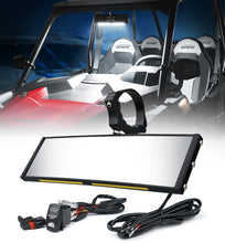 Load image into Gallery viewer, Xprite 17.5&quot; UTV Center Mirror w/ LED Lights &amp; Switch - Spirit Series Alternate Image